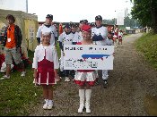 Princezny - mažoretky z Hluboké nad Vltavou - 2008 07. 13. - Zahájení ME baseballu