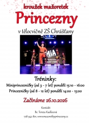 Princezny - mažoretky Chrášťany - Školní rok 26/27